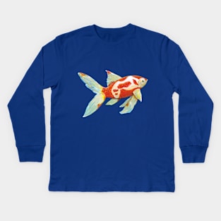 Comet tail goldfish Kids Long Sleeve T-Shirt